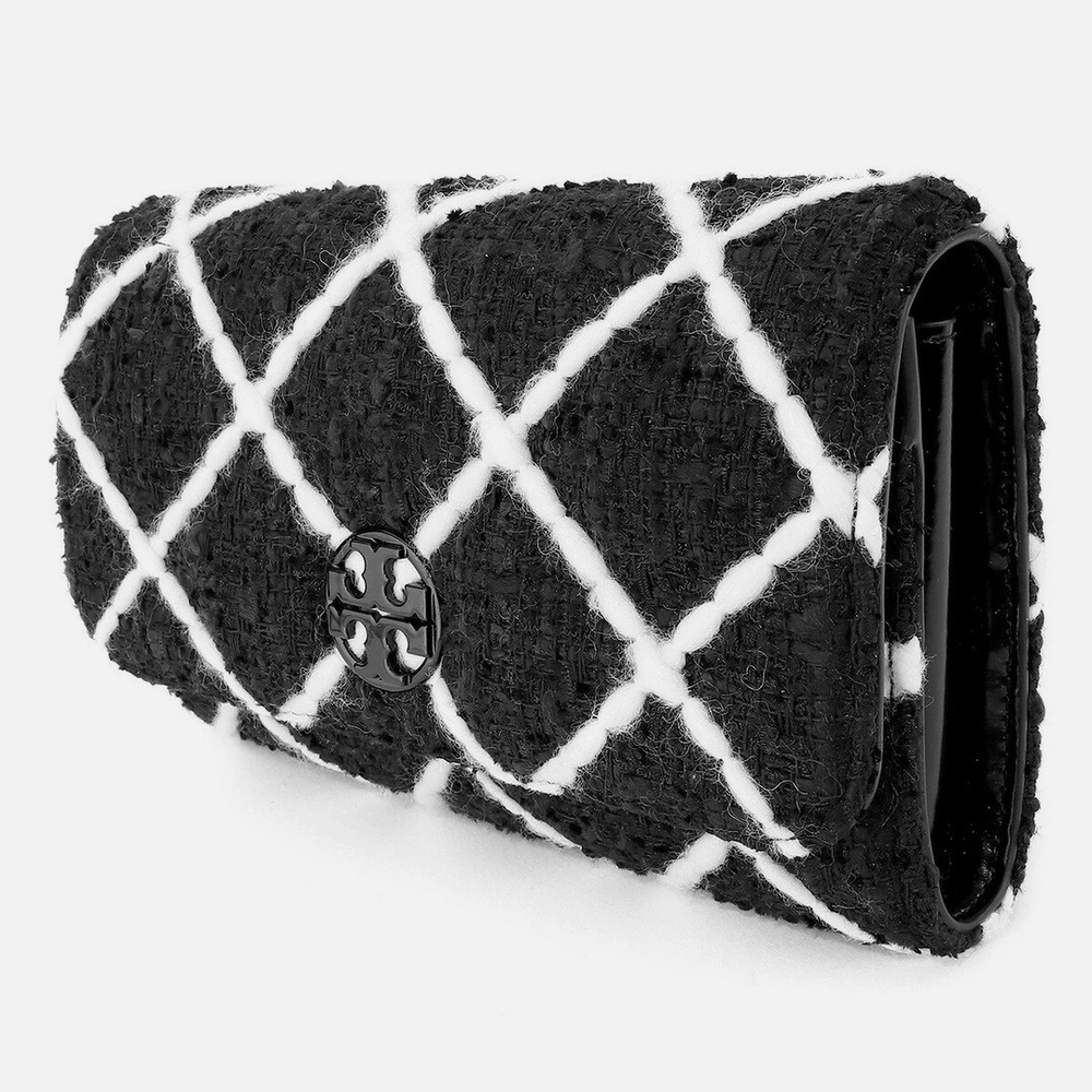 Tory Burch Willa Black and White Tweed Crossbody Flap Bag - Picture 5 of 11